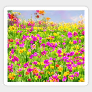 Blooming Spring Meadow Sticker